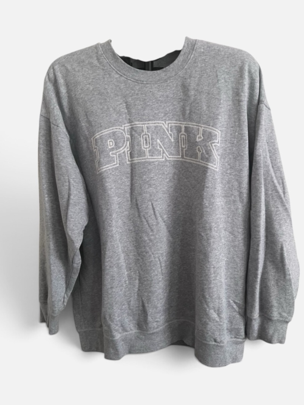 PINK Victoria's Secret Heather Gray Logo Crewneck